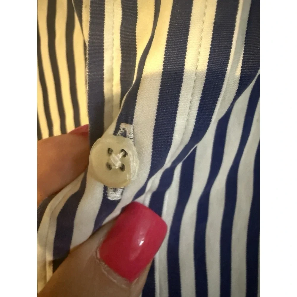 Ralph Lauren Shirt XXL Triple Ponies Blue Stripes light Academia Preppy - Picture 5 of 7